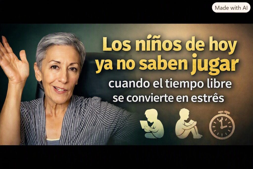 Los niños de hoy ya no saben jugar: cuando el tiempo libre se convierte en estrés.